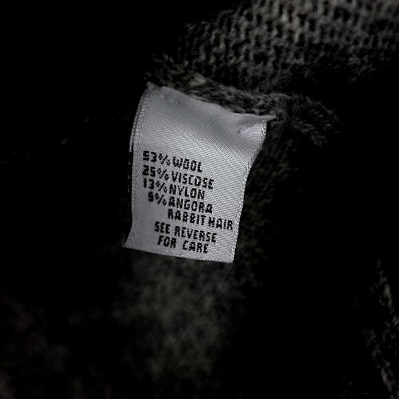 Talbots Women's Vtg Medium Petite Neutral Sweater Wool Angora Striped Cardigan - Picture 5 of 11